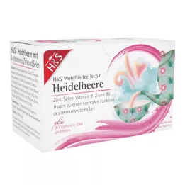 H&amp;S Mustikka B-vitamiinien, sinkin ja seleenin kanssa Puff, 20X2.5 g