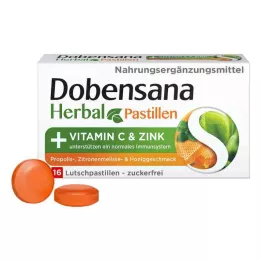 DOBENSANA Yrttihunaja Pour Vit.C &amp; Sinkkipastilli, 16 kpl