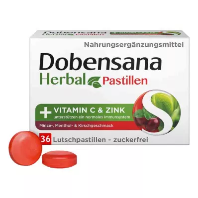 DOBENSANA Herbal Cherry Paste Vit.C & Zinc Pastil., 36 kpl DOBENSANA Herbal Cherry Paste Vit.C & Zinc Pastil., 36 kpl