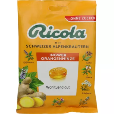 RICOLA o.Z.Beutel Inkivääri-appelsiini-minttukarkit, 75 g