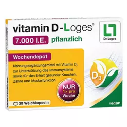 VITAMIN D-LOGES 7000 I.U. kasviperäistä viikkovarastoa, 30 kpl