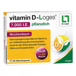 VITAMIN D-LOGES 7000 I.U. kasviperäistä viikkovarastoa, 90 kpl