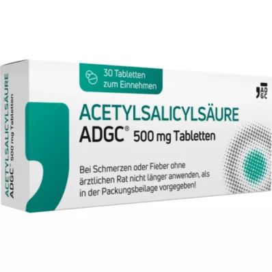 ACETYLSALICYLSÄURE ADGC 500 mg tabletit, 30 kpl