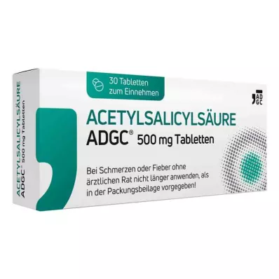 ACETYLSALICYLSÄURE ADGC 500 mg tabletit, 30 kpl ACETYLSALICYLSÄURE ADGC 500 mg tabletit, 30 kpl