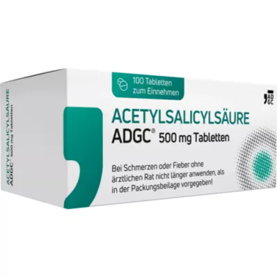 ACETYLSALICYLSÄURE ADGC 500 mg tabletit, 100 kpl