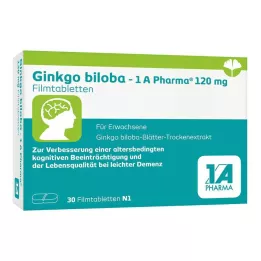 GINKGO BILOBA-1A Pharma 120 mg kalvopäällysteiset tabletit, 30 kapselia