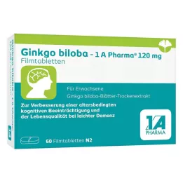 GINKGO BILOBA-1A Pharma 120 mg kalvopäällysteiset tabletit, 60 kapselia