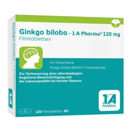GINKGO BILOBA-1A Pharma 120 mg kalvopäällysteiset tabletit, 120 kapselia