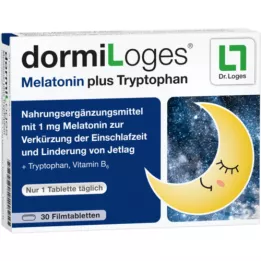 DORMILOGES Melatoniini plus tryptofaani kalvopäällysteiset tabletit, 30 kpl