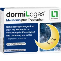 DORMILOGES Melatoniini plus tryptofaani kalvopäällysteiset tabletit, 60 kpl