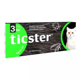 TICSTER Pistemäinen liuos enintään 4 kg:n painoisille kissoille, 3X0,4 ml