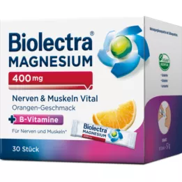 BIOLECTRA Magnesium 400 mg hermot &amp; Muscle Vital, 30X1.9 g
