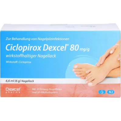 CICLOPIROX Dexcel 80 mg/g vaikuttava aine kynsilakka, 6,6 ml