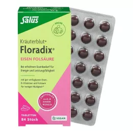 FLORADIX Rautafoolihappotabletit, 84 kapselia