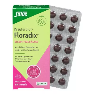 Floradix rauta-foolihappotabletit, 84 kpl Floradix rauta-foolihappotabletit, 84 kpl