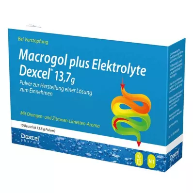 Makrogoli plus elektrolyytit Dexcel 13,7 g Ple, 10 kpl