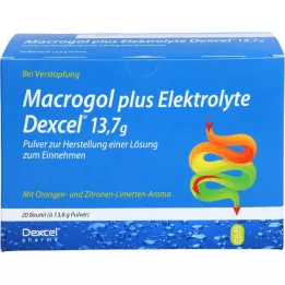 MACROGOL sekä elektrolyytit Dexcel 13,7 g PLE, 20 kpl