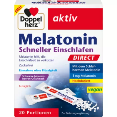 DOPPELHERZ Melatonin Direct Nopeampi uni, 20 kapselia