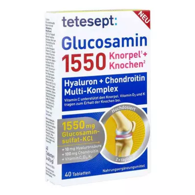 Tetesept Glukosamiini 1550 kalvopäällysteiset tabletit (40 kpl)