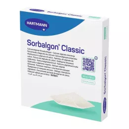 SORBALGON Klassinen 10x10 cm kalsiumalginaattipakkaus, 10 kpl