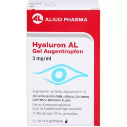 HYALURON AL Silmätipat, geeli 3 mg/ml, 2X10 ml