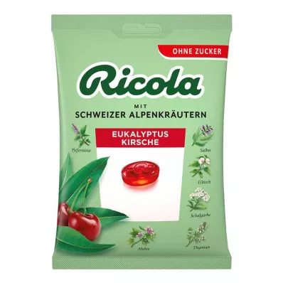 Ricola sokeriton pussi eukalyptuskirsikkamakeisia, 75 g Ricola sokeriton pussi eukalyptuskirsikkamakeisia, 75 g