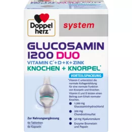 DOPPELHERZ Glucosamine 1200 Duo system Combi-pakkaus, 120 kpl