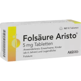 FOLSÄURE ARISTO 5 mg tabletit, 50 kpl