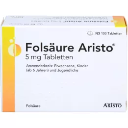 FOLSÄURE ARISTO 5 mg tabletit, 100 kpl