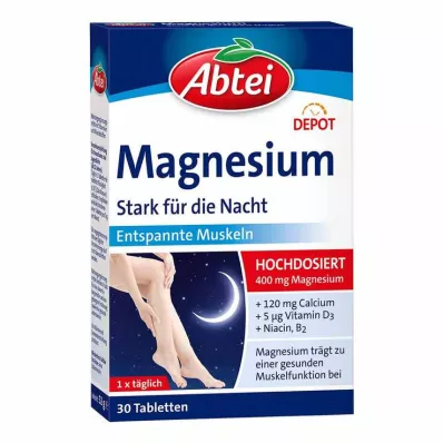 Abbey Magnesium Strong for the Night Depot -tabletit, 30 kpl