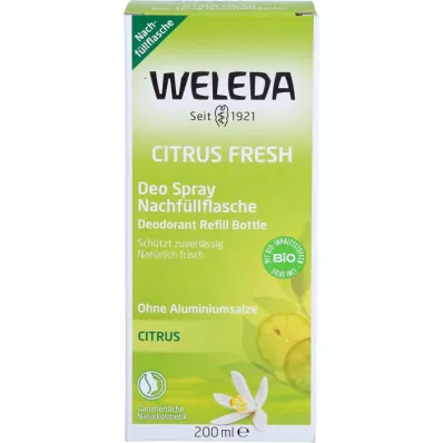 WELEDA Citrus Fresh Deo Spray -suihkepullon täydennyspullo, 200 ml