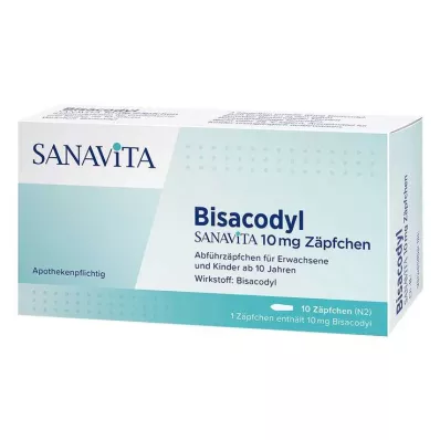 BISACODYL SANAVITA 10 mg peräpuikko, 10 kpl