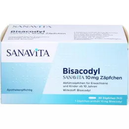 BISACODYL SANAVITA 10 mg peräpuikko, 30 kpl