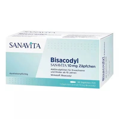 Bisacodyl Sanavita 10 mg peräpuikot, 30 kpl Bisacodyl Sanavita 10 mg peräpuikot, 30 kpl