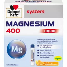 DOPPELHERZ Magnesium 400 Liquid system Trinkamp., 10 kpl