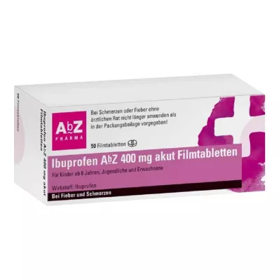 IBUPROFEN AbZ 400 mg akuutteja kalvopäällysteisiä tabletteja, 50 kpl