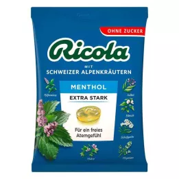 RICOLA o.Z.Beutel Menthol extra vahvat karamellit, 75 g