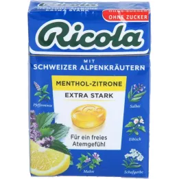 RICOLA o.Z.Box Menthol Lemon Extra Vahvat Karkit, 50 g
