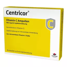 CENTRICOR C-vitamiiniampullit 100 mg/ml injektioliuos, 5X5 ml