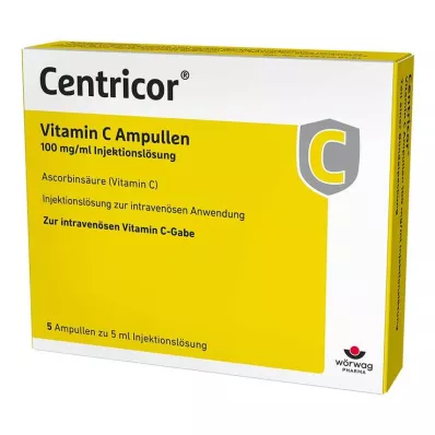 Centricor® C-vitamiiniampullit 100 mg/ml injektioneste, liuos, 5X5 ml