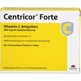 CENTRICOR Forte C-vitamiini Amp. 200 mg/ml injektioneste, liuos, 5X5 ml