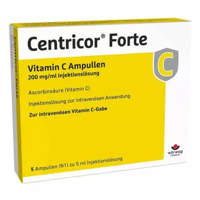 Centricor® Forte C-vitamiiniampullit 200 mg/ml injektioneste, liuos, 5X5 ml