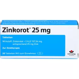 ZINKOROT 25 mg tabletit, 20 kpl