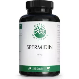 GREEN NATURALS Spermidiini 1,6 mg vegaaniset kapselit, 240 kpl
