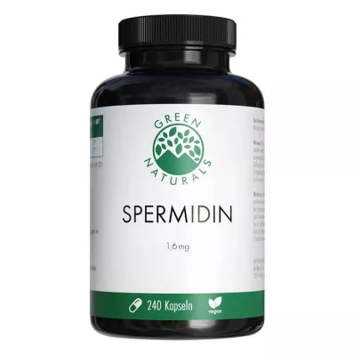 Green Naturals Spermidine 1,6 mg vegaaniset kapselit, 240 kpl Green Naturals Spermidine 1,6 mg vegaaniset kapselit, 240 kpl