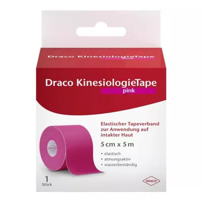 Draco kinesiologinen teippi 5 cmx5 m pinkki, 1 kpl Draco kinesiologinen teippi 5 cmx5 m pinkki, 1 kpl