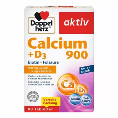 Doppelherz Calcium 900 + D3 tabletit, 80 kpl