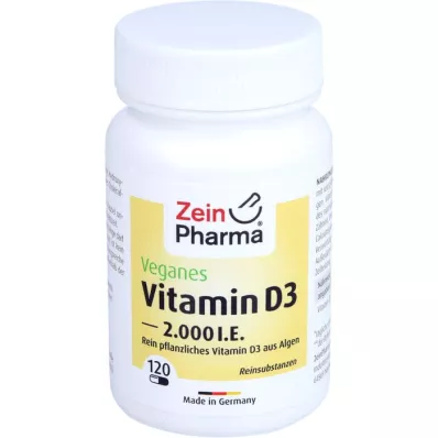 VITAMIN D3 2000 I.E. vegaaniset kapselit, 120 kpl