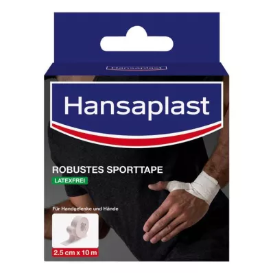 HANSAPLAST Tukeva urheiluteippi 2,5 cm x 10 m valkoinen, 1 kpl