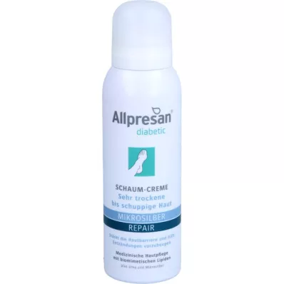 ALLPRESAN diabeettinen Microsilver+Repair-vaahtovoide, 125 ml